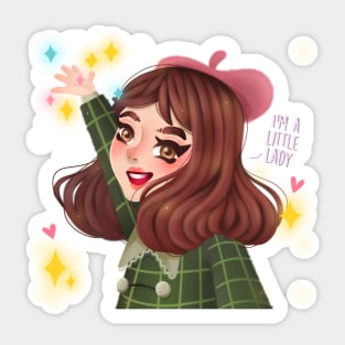 "I'm a little lady!" Sticker